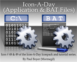 Icon-A-Day #48 & #49 (BAT & Application Files)