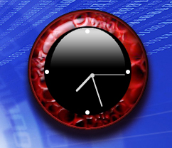 Red Grunge Clock