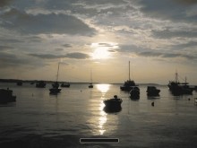 Boats in evening Sun