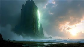 shrouded in mist