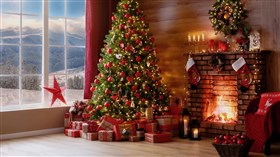 Holiday Christmas Fireplace