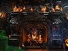 Halloween Fireplace Bubbling Cauldron