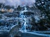 Frozen Forest Waterfall Stream