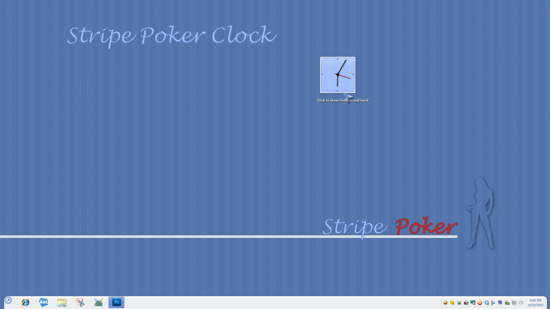 Stripe Poker Clock Widget