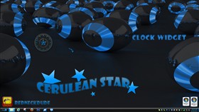 Cerulean Star Clock Widget