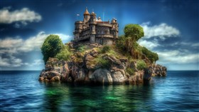 4K Rocky Castle Island