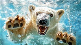 4K Polar Bear Swim