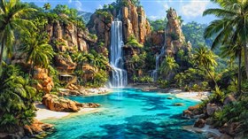 4K Island Lagoon Falls