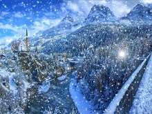 Winter Village River