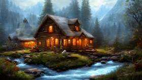 4K Cozy Forest Cabin