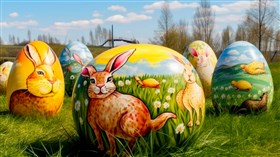 4K Easter Eggs Bunnies