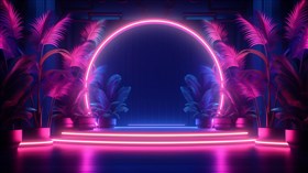 4K Neon Stage