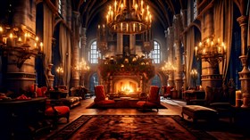 4K Castle Fireplace