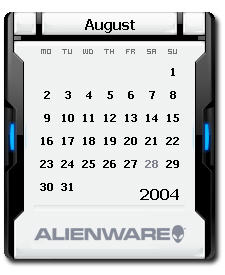 Alienware calendar