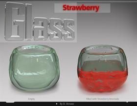 Glass Strawberry - Recycle bin