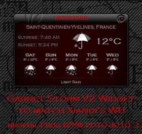 Garnet Storm Weather Widget V 2