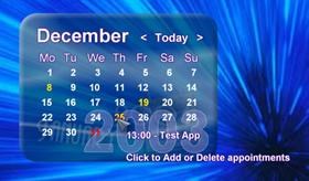 Calendar with appointments
