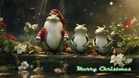 3 Frog Christmas