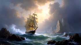 Dramatic sea