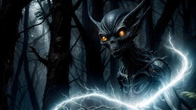 The sinister forest in Halloween