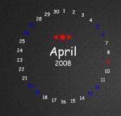 Circle Text Calendar
