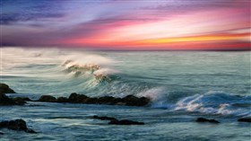 Gorgeous Ocean Sunset Waves