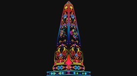 4K Neon Obelisk