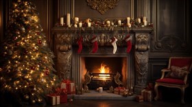 4K Christmas Fireplace