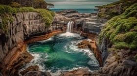 4K Ocean Falls Cove