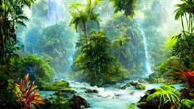 4K Jungle Falls River