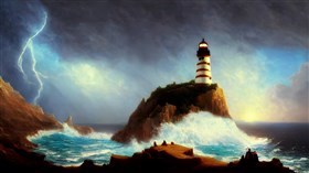 4K Lighthouse Storm