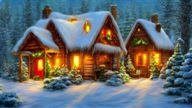 4k Christmas Winter Cottage