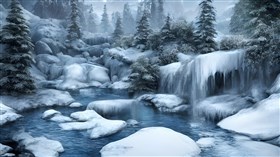 4K Frozen Falls