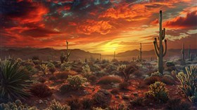 4K Desert Sunset