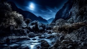 4K Moonlight River