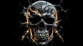 4K Black Skull 