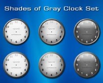 Shades of Gray Clock Set