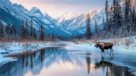 Winter Moose