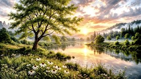 a verdant maple tree
