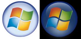 see-through Vista start icon