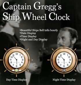 Captain Greggs Ship Wheel Clock
