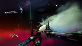 Deep space outpost somewhere far far away   