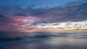 Ocean Cloudy Sunrise Waves