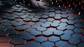 4K Cinematic Hexagons Red