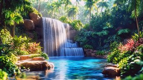 4K Waterfall Lagoon v5