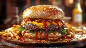 4K Burger and Fries