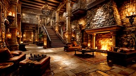 4K Castle Fireplace