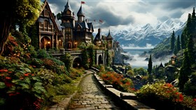 4K Mountain Castle