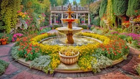 4K Garden Fountain