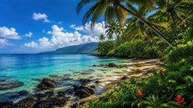 4K Lush Beach